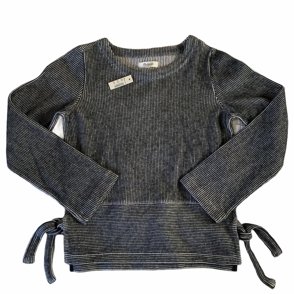 NWT Madewell French Rib Side-Tie Pullover - Picture 5 of 13